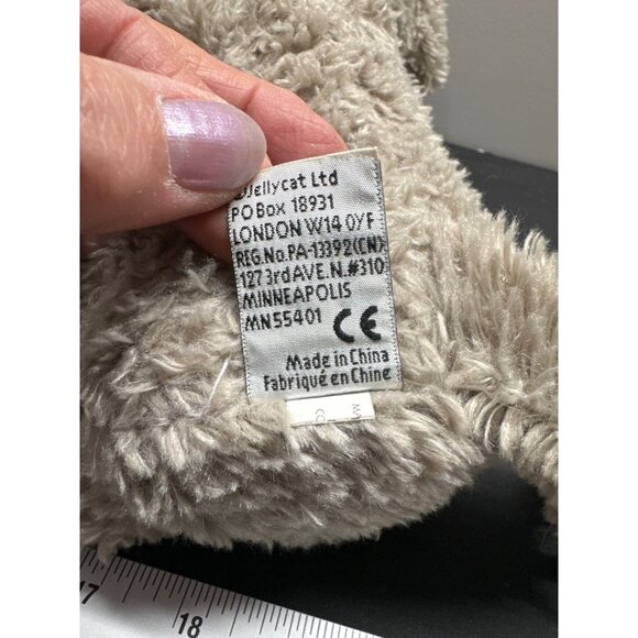 Jellycat Gray Beige Elephant Plush Toy 18" Soft & Cuddly Stuffed Animal For Kids - Picture 5 of 7